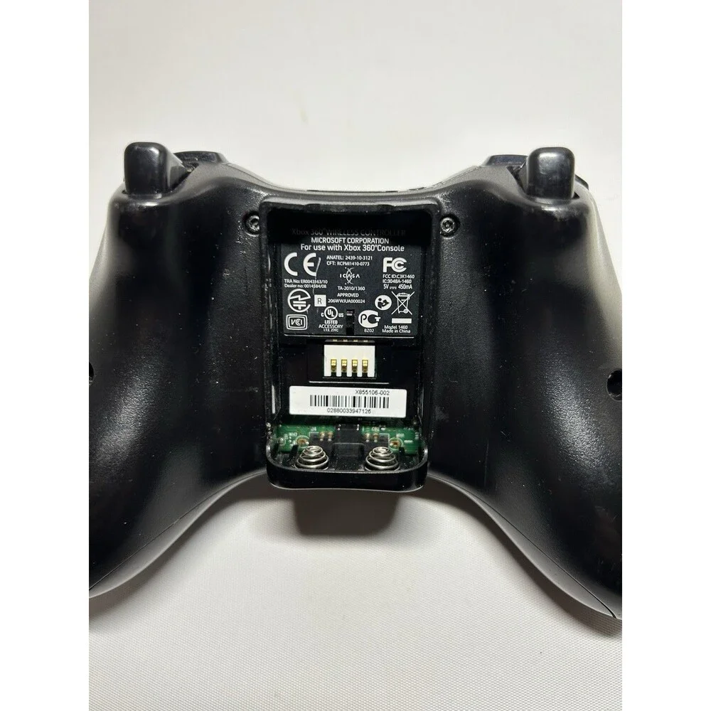 Microsoft Xbox 360 Wireless Controller Black OEM Genuine Tested Power On